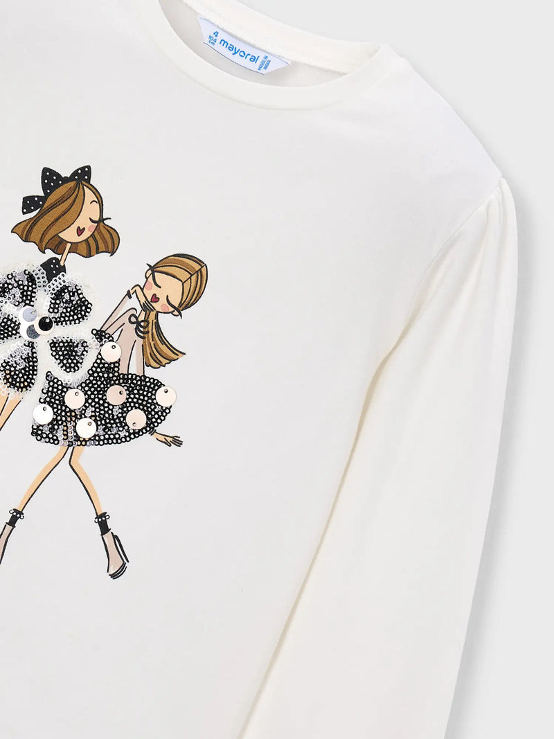 Closer look at the Mayoral long sleeve t-shirt.