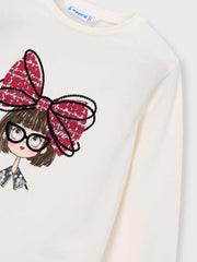 Closer view of the Mayoral long sleeve t-shirt.