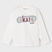 Mayoral cream long sleeve t-shirt - 04092.