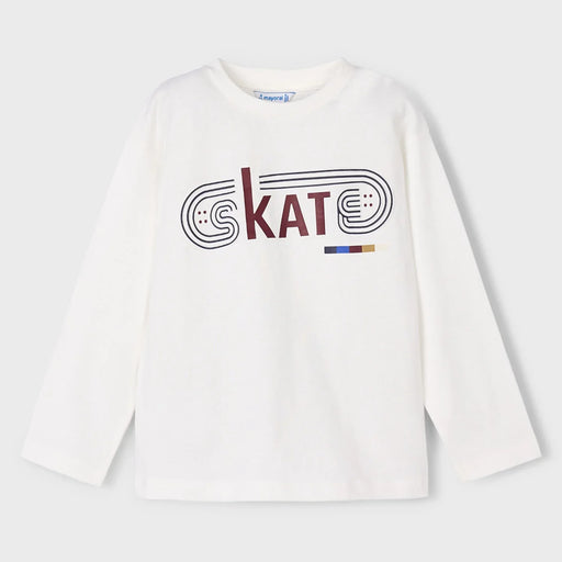 Mayoral cream long sleeve t-shirt - 04092.