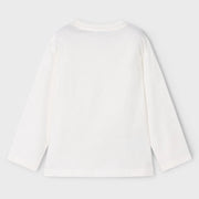 Back of the Mayoral cream long sleeve t-shirt.