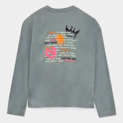 Mayoral long sleeve t-shirt with handwritten text on the back.