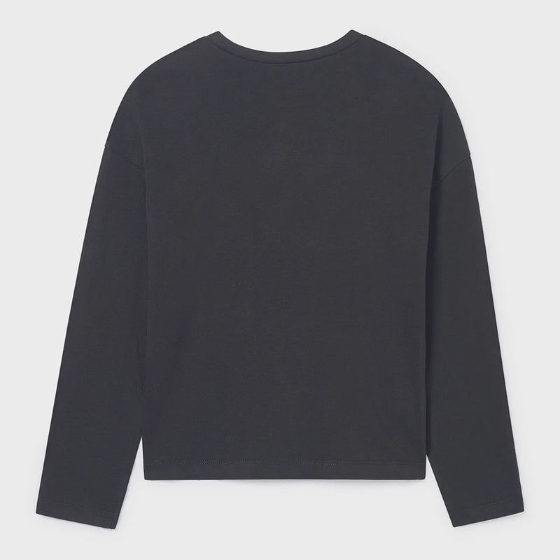 Back of the Mayoral black long sleeve t-shirt.