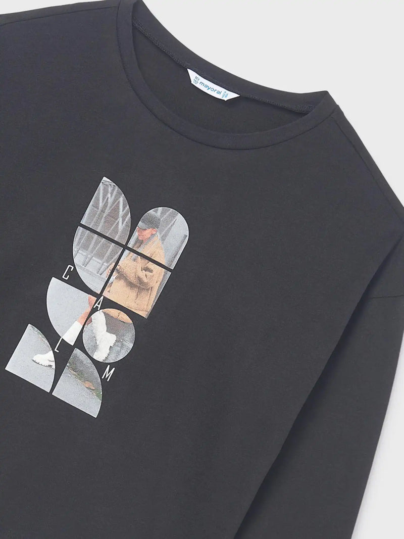 Closer look at the Mayoral long sleeve t-shirt.