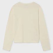 Back of the Mayoral cream long sleeve t-shirt.