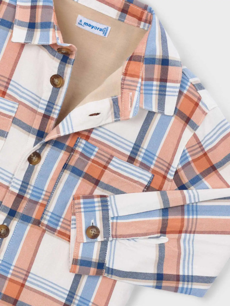 Mayoral overshirt with beige inner lining.