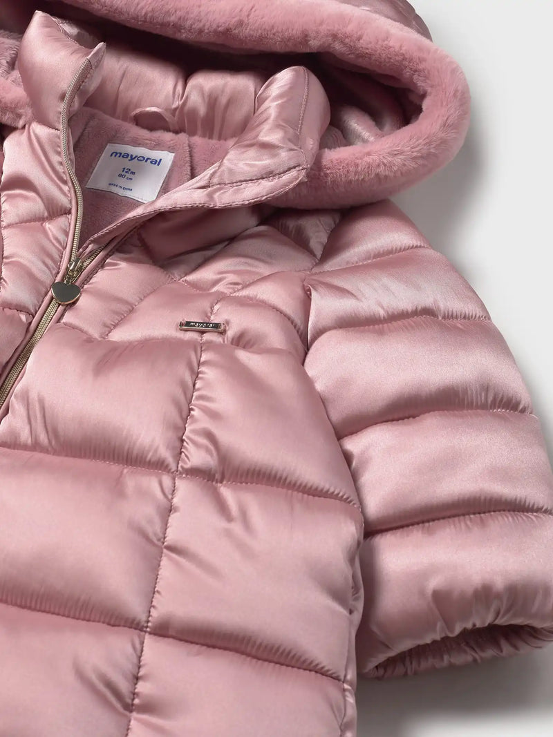 Closer look at the Mayoral padded coat.