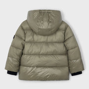 Rear view of the Mayoral puffer jacket.
