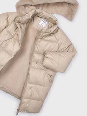 Mayoral padded coat with fleece inner lining.