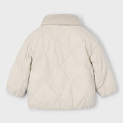 Back of the Mayoral beige padded jacket.