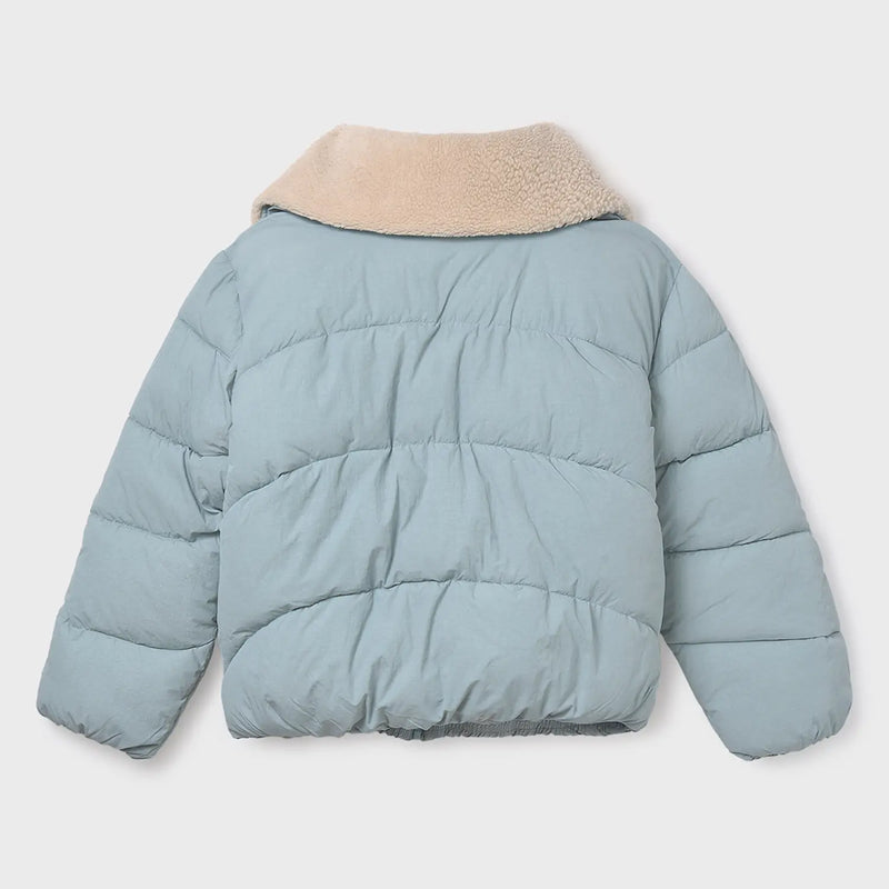 Rear view of the Mayoral padded jacket.