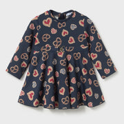Mayoral navy pastry print dress - 02947.