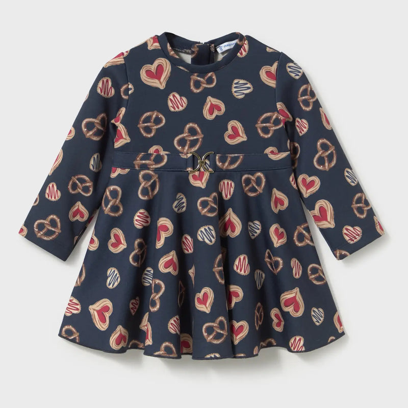 Mayoral navy pastry print dress - 02947.