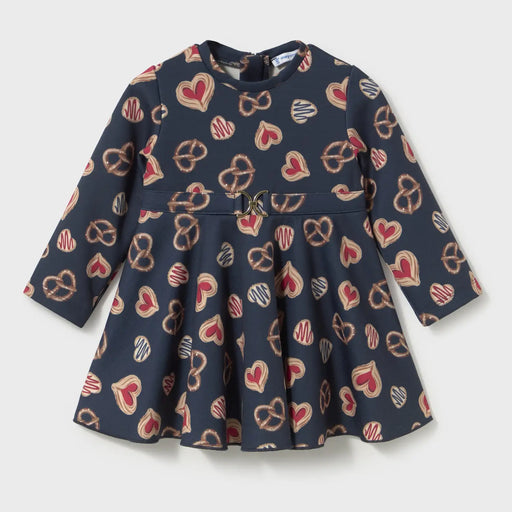 Mayoral navy pastry print dress - 02947.