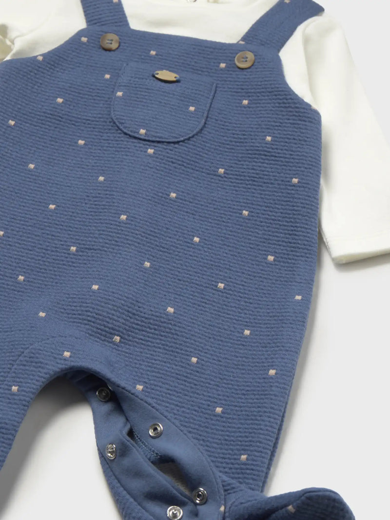 Closer look at the Mayoral patterned babygrow.