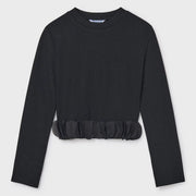 Mayoral black petal top - 07030.