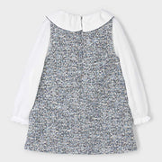 Rear view of the Mayoral girl's tweed dress.