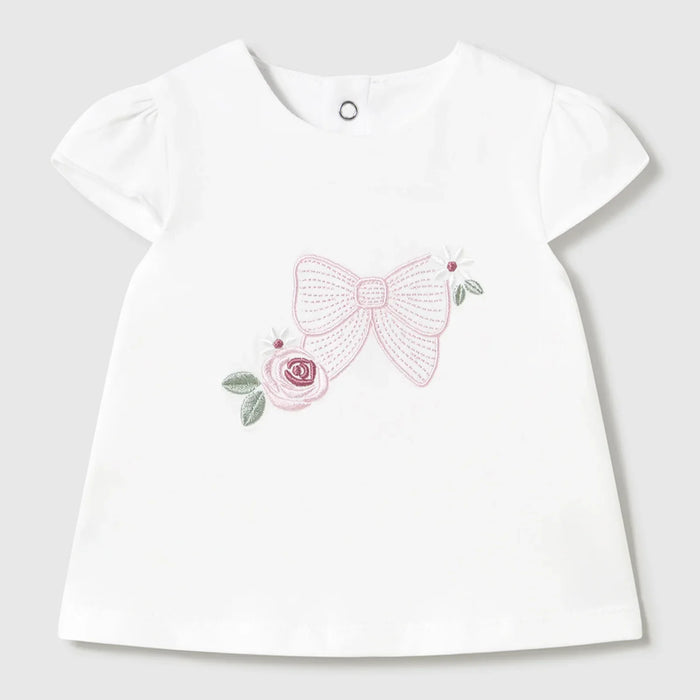 Mayoral baby girl's white t-shirt.