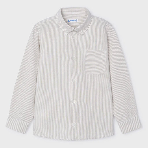 Mayoral boy's cream pinstripe shirt - 04113.