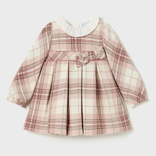 Mayoral pink plaid dress - 02903.