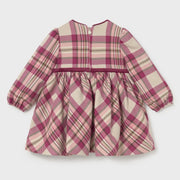 Back of the Mayoral pink plaid dress.