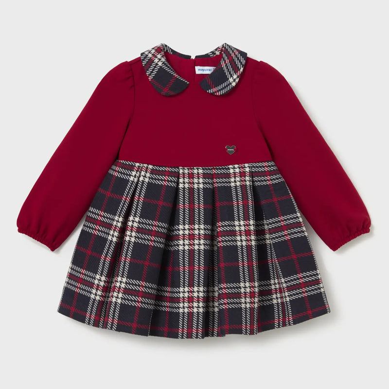 Mayoral baby girl's plaid dress - 02945.