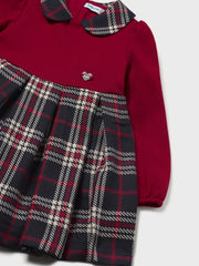 Closer look at the Mayoral plaid dress.