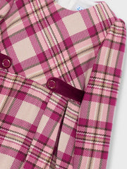 Closer look at the Mayoral plaid dress.