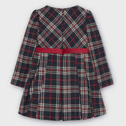 Rear view of the Mayoral plaid dress.