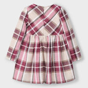 Back of the Mayoral girl's plaid dress.