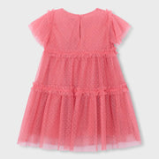 Back of the Mayoral pink plumeti dress.