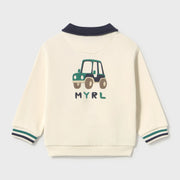 Rear view of the Mayoral polo sweatshirt.