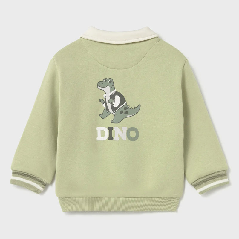 Back of the Mayoral green polo sweatshirt.