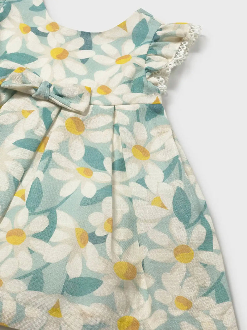 Closer look at the Mayoral printed dress.