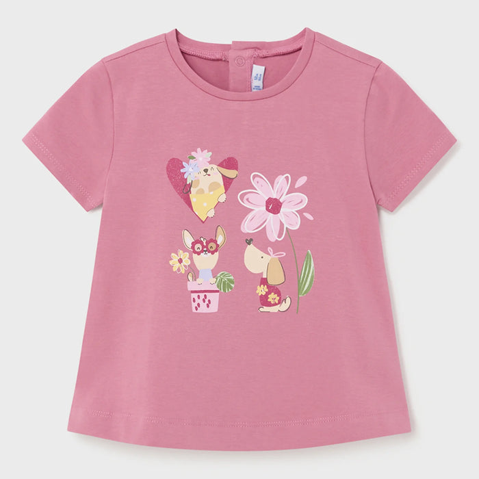 Baby girl's pink t-shirt. 