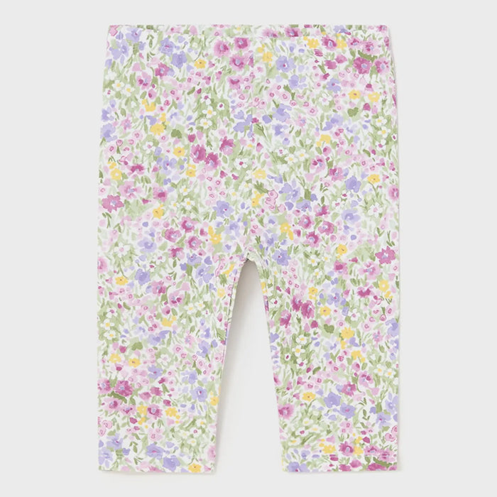 Baby girl's floral print leggings. 
