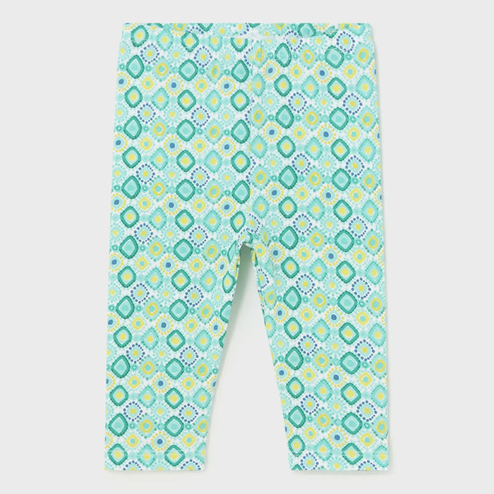 Mayoral turquoise patterned leggings. 