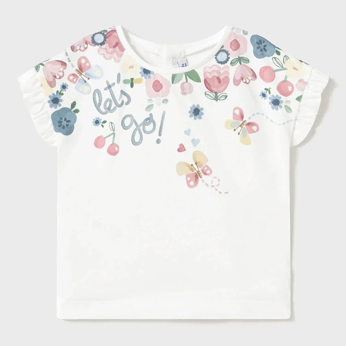 Baby girl's white t-shirt.