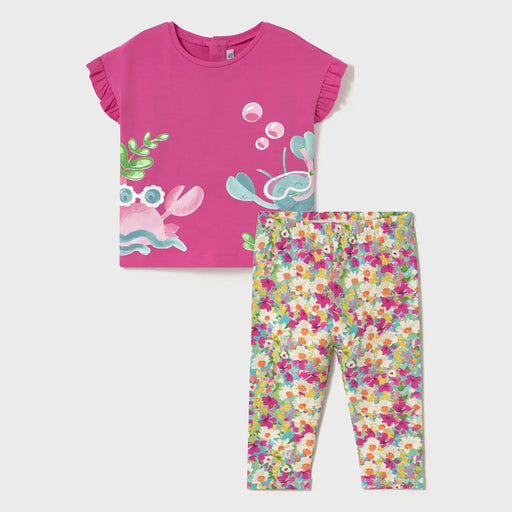 Mayoral baby girl's printed leggings set - 01048.