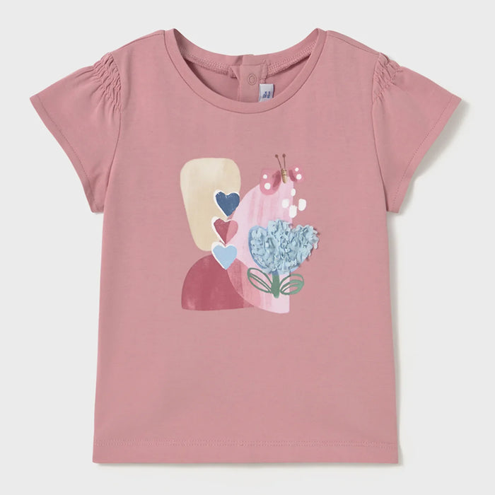 Baby girl's blush pink t-shirt.