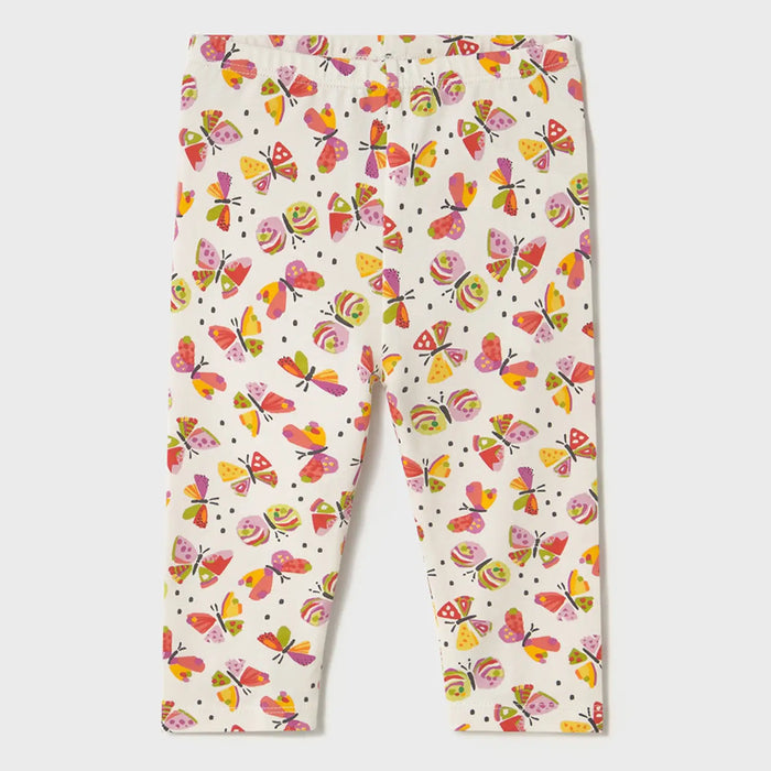 Mayoral baby girl's butterfly print leggings.