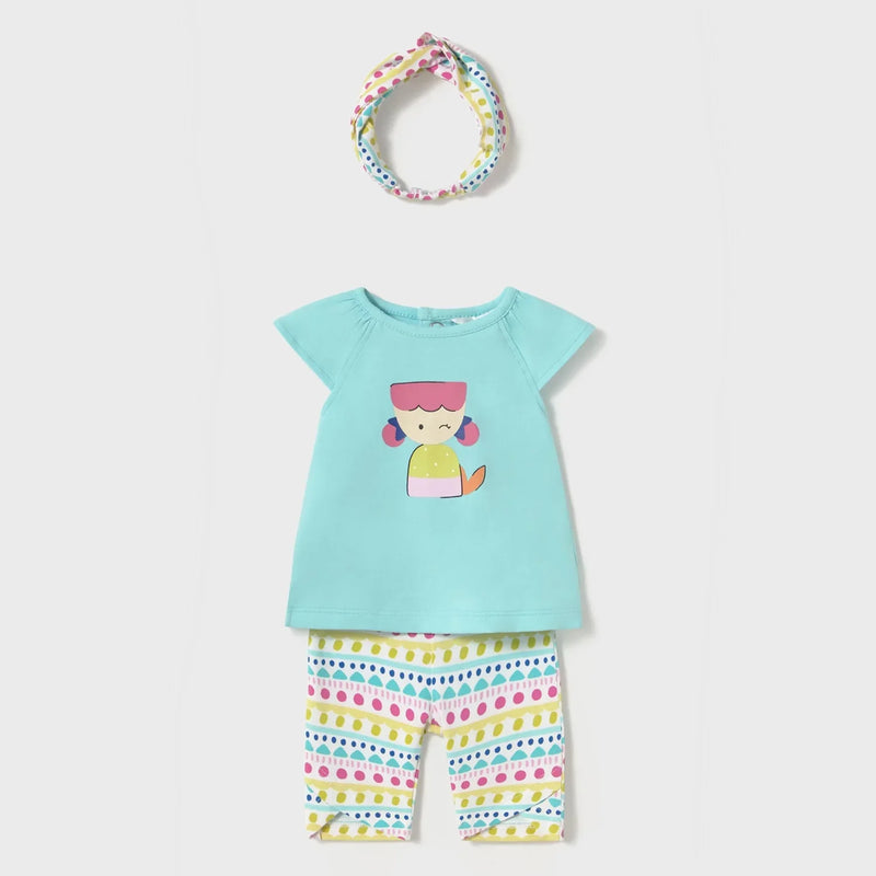 Mayoral mermaid printed leggings set - 01763.