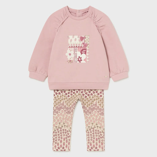 Mayoral pink sweatshirt & leggings - 02710.