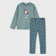 Mayoral girl's printed leggings set - 04005.