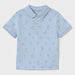 Mayoral boy's blue printed polo shirt - 01109.