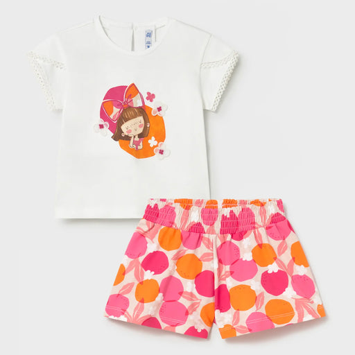 Mayoral baby girl's printed shorts set - 01079.