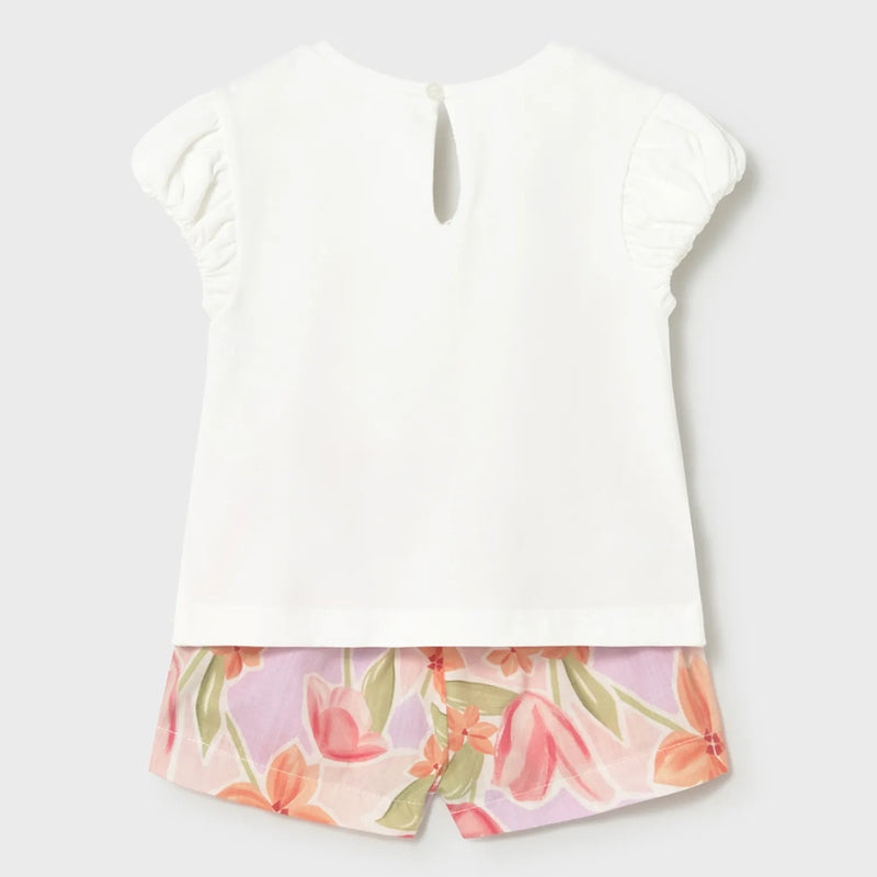 Mayoral Printed Shorts Set - Blossom