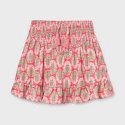 Mayoral coral printed skirt.