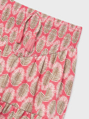 Closer look at the palm leaf pattern on the Mayoral skirt.