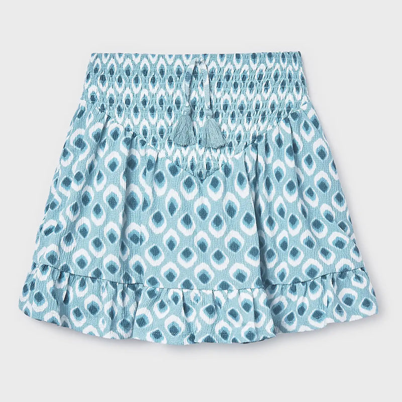 Girl's green printed skirt from Mayoral.